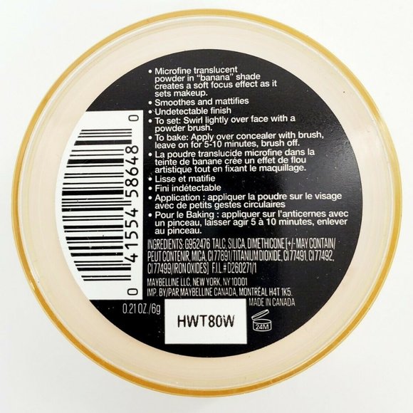 Maybelline Lasting Fix Transluscent Setting Powder All Day Matte Finish BANANA - Picture 2 of 2